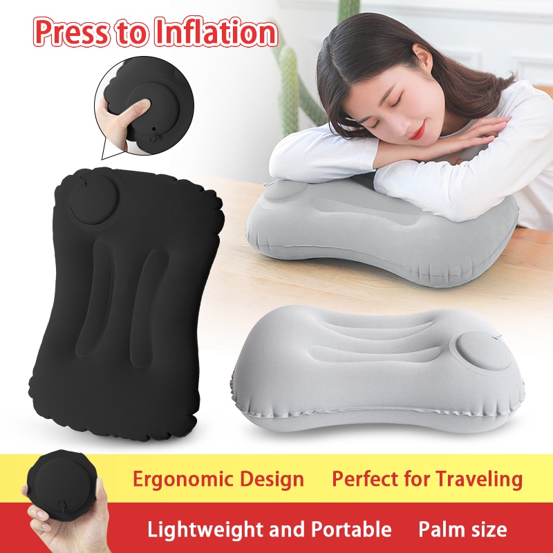 Inflatable Travel Pillow Press Type Pillows Neck Pillow U-Shaped Multifunction Foldable Portable Home Work Camp