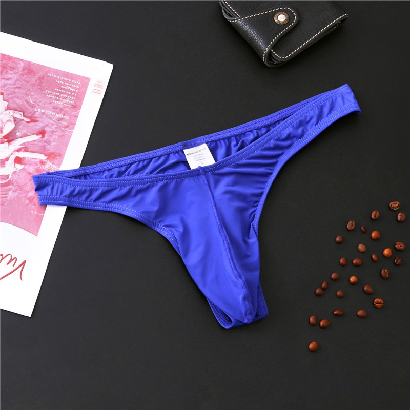 Sexy Thong Elephant Nose Underwear Men Ice Silk Pink Sensual Male ...