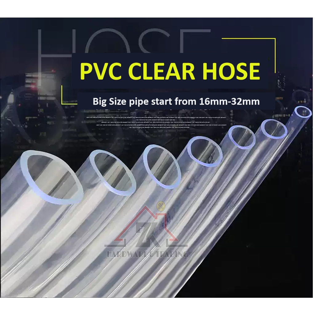 [INNER DIATEMER] Big Size Pvc Clear Hose Pipe Transparent Hose Water