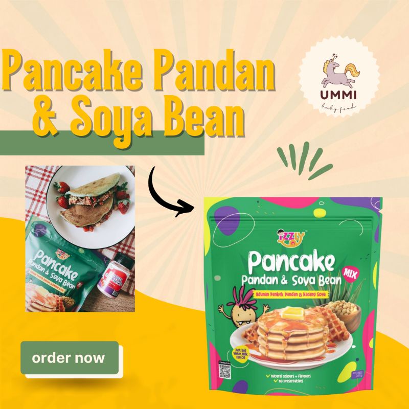 IZZLY Pankek Pandan & Soya Bean Makanan bayi seawal 7 bulan/ Finger