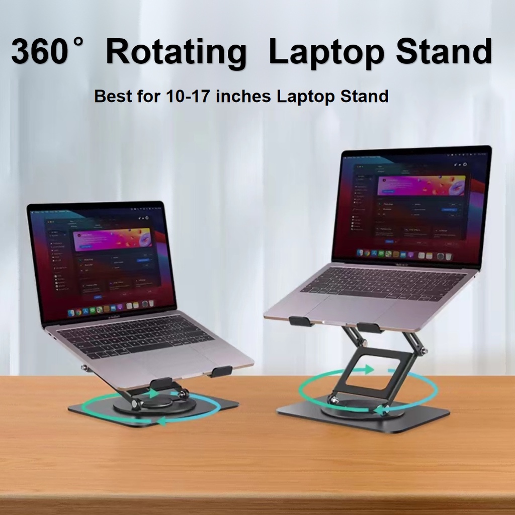 360° Rotating Laptop Stand Foldable Laptop Stand Height Adjustable Foldable Tablet Stand 10-17 inches Devices