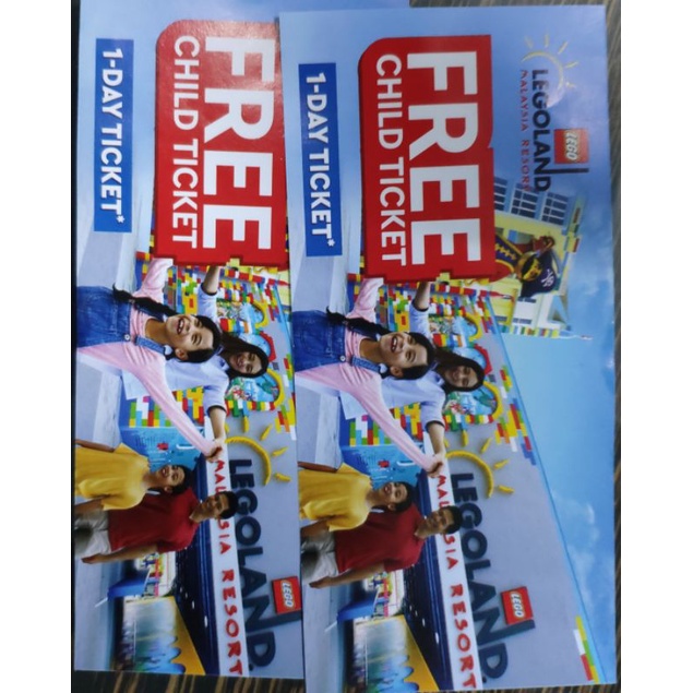  2 rm54 legoland kids go free ticket child ticket 1 day ticket exp 31 3