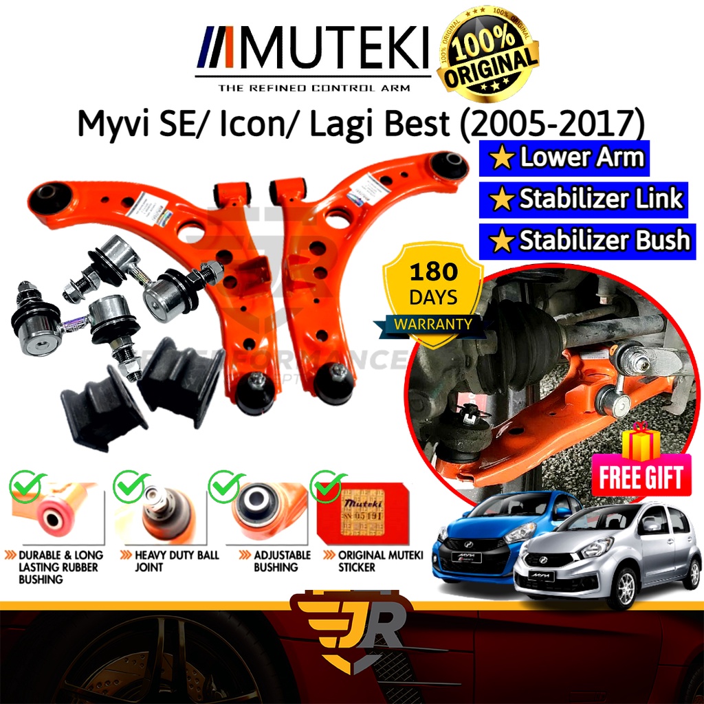 Muteki Lower Arm / Stabilizer Link / Stabilizer Bush Muteki Perodua Myvi SE/ Icon/ Lagi Best