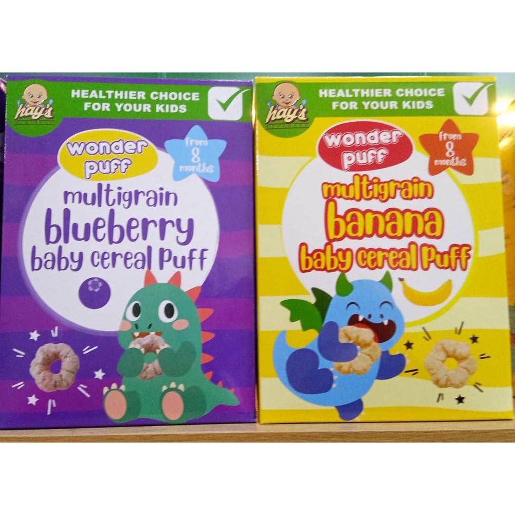 Babyfood Hay's wonder puff multigrain banana baby cereal puff 8m+ (60gm
