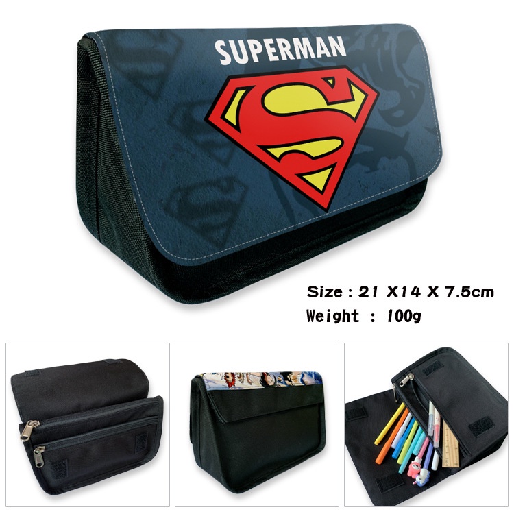 American Drama Movie Merchandise Batman Superman Evil Power Resident Canvas Pencil Case Stationery Box Student Wallet