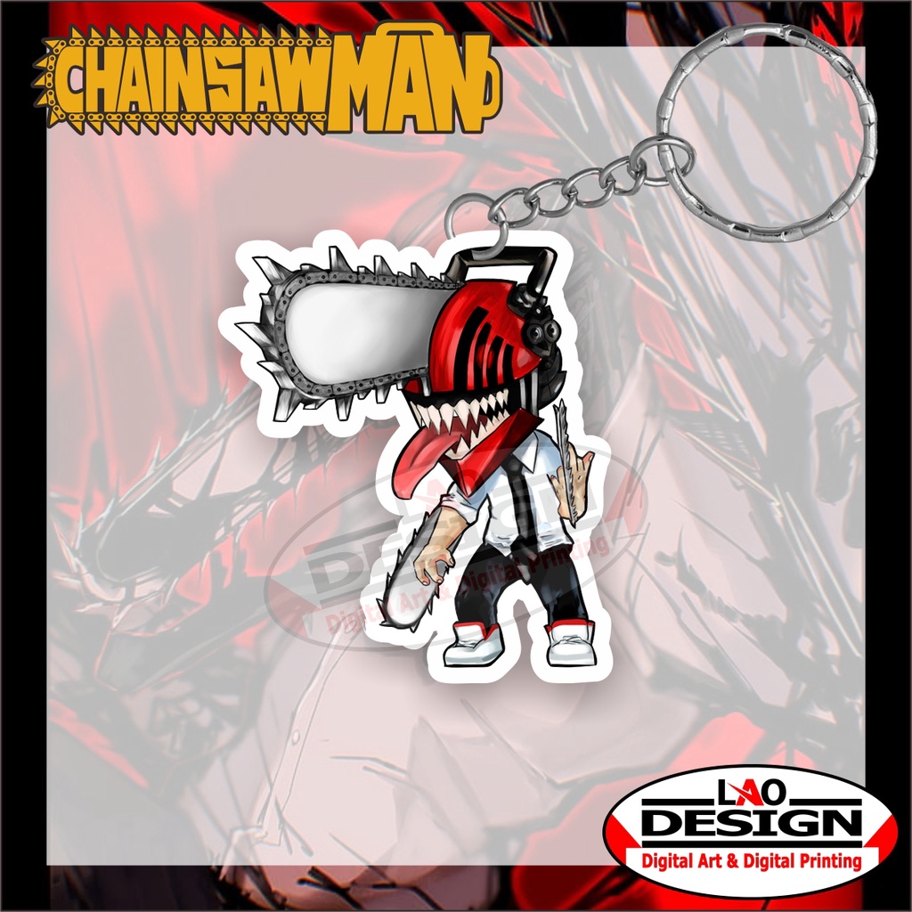 GANTUNGAN Denji Chainsaw Man Keychain Ganci Chainsaw Man Anime