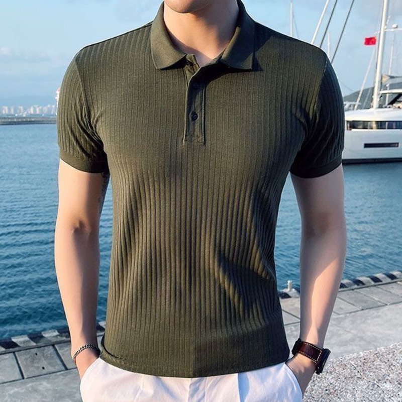 Business Formal Outdoor Plain Cotton Slim Fit Oren Casual Stand Collar ...