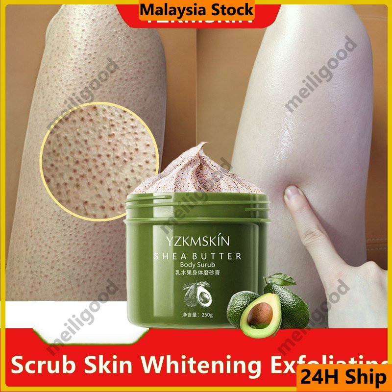 Shea Butter Whitening Body Scrub Deep Cleansing Exfoliating Dirt