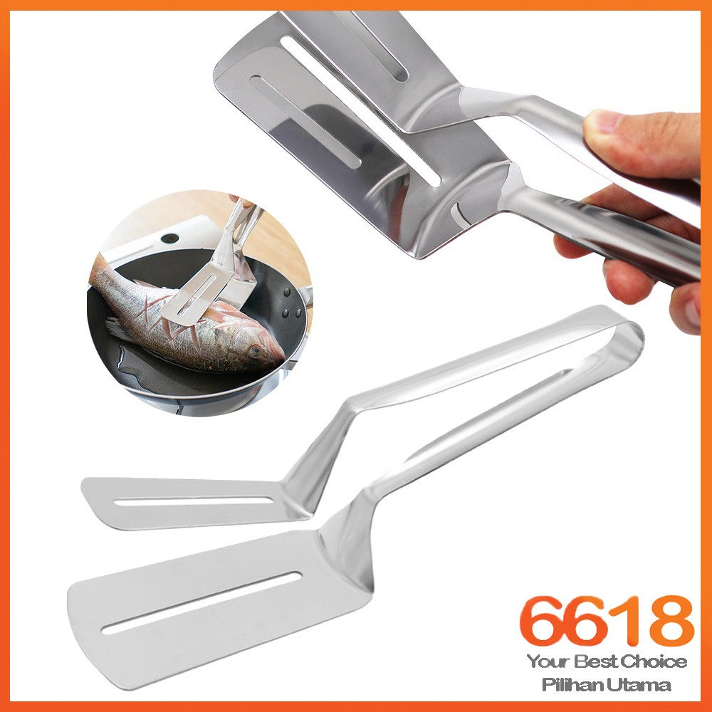 Klip Stik Ikan Menggoreng Makanan Barbeku Keluli Tahan Karat Fish Steak Clip Kitchen Tool Barbecue Grill Clip