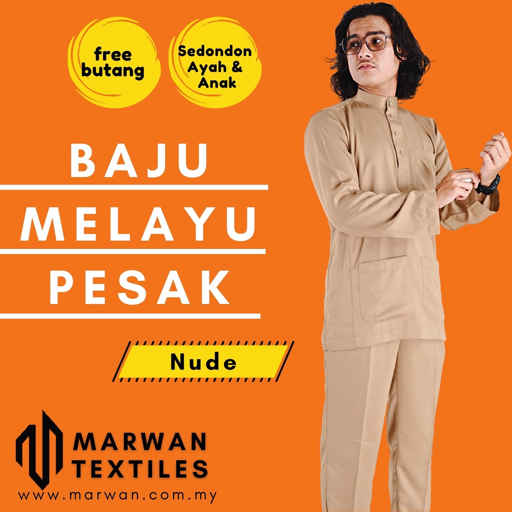 Baju Melayu Pesak Warna Nude Shopee Malaysia