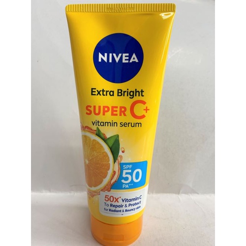 Nivea Extra Bright Super C+ Vitamin Serum SPF50PA+++ 320mL(Exp 09/2025 ...