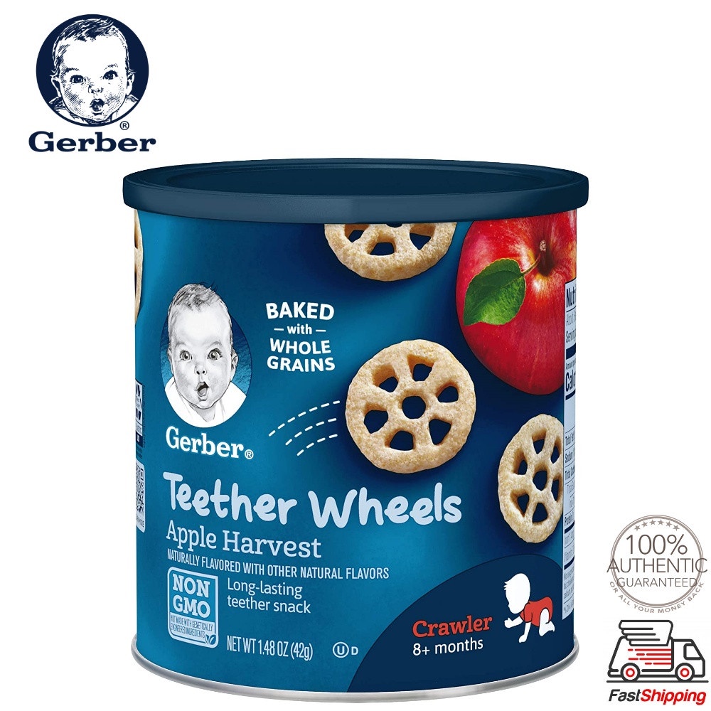 Gerber Baby Snacks Teether Wheels Apple Harvest 42g (Expiry 07/2023) Shopee Malaysia