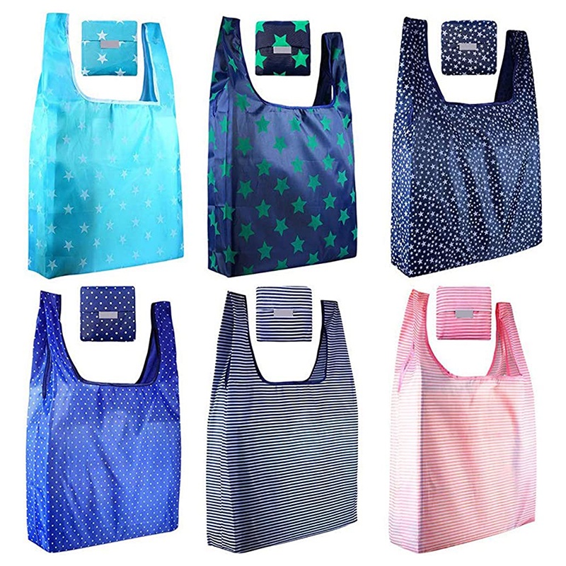 Foldable Nylon Recycle Bag Tear Resistant Durable Shopping Handbag Waterproof Grocery Bag Travel Tote Sling Eco Pouch
