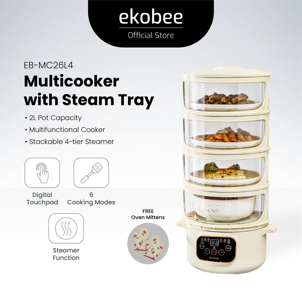 EKOBEE Multicooker with Steam Tray EB-MC26L4