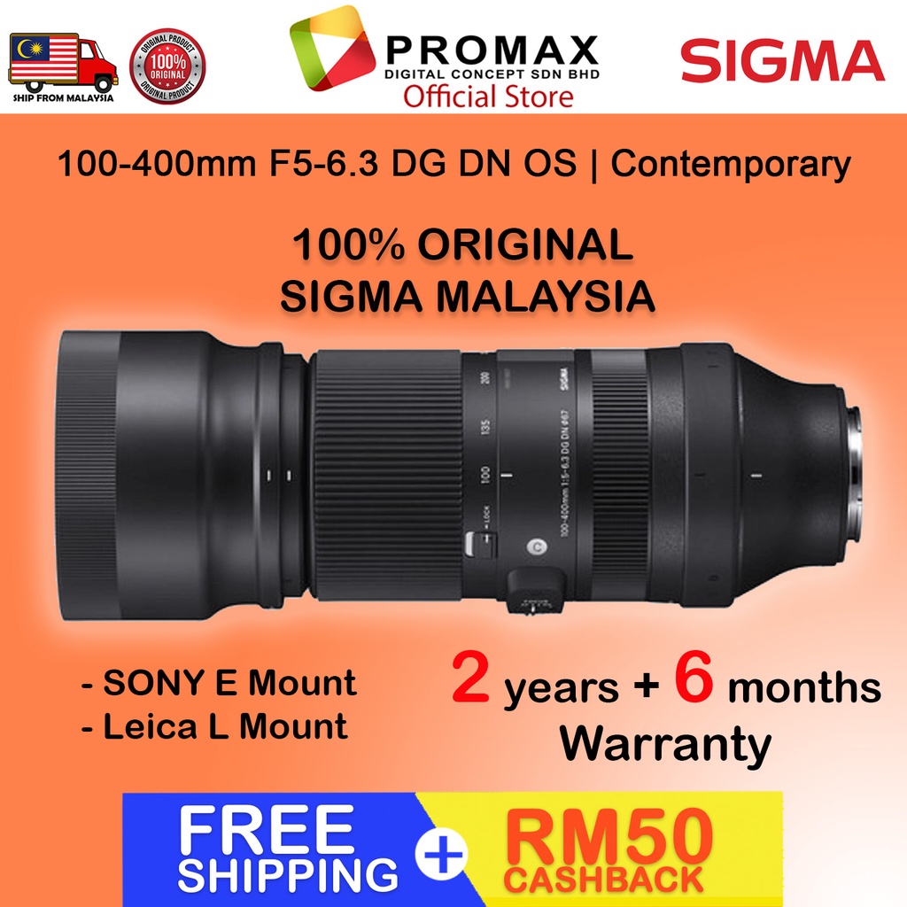 Sigma 100400mm F56.3 DG DN OS for Sony Emount 100 Original Local