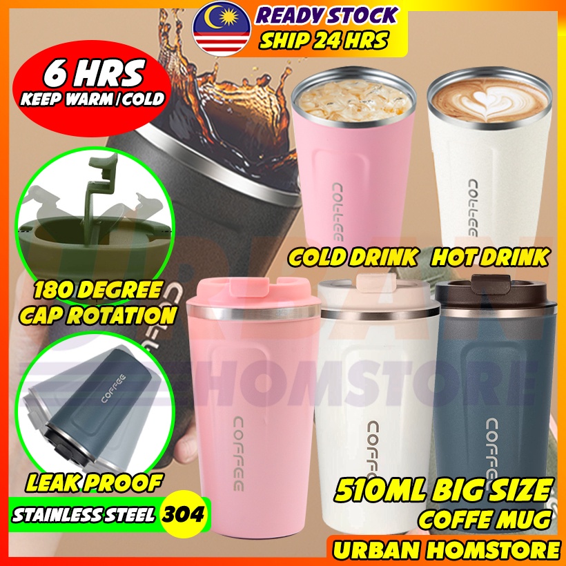 510ML Coffee thermos Coffee tumbler mug 304 Stainless Steel Travel