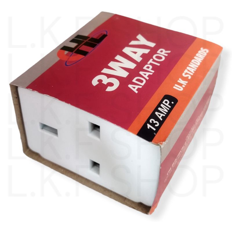 3 Way Adaptor Malaysia Sirim Fused 250V 13A UK 3 Pin Adapter Electrical