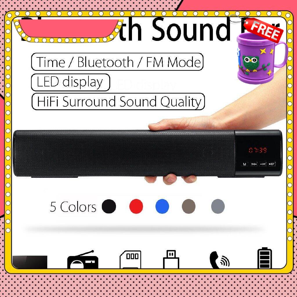 FREE GIFT B28S Bluetooth Speaker soundbar Bluetooth AUX Radio Rechargeable for laptop tv