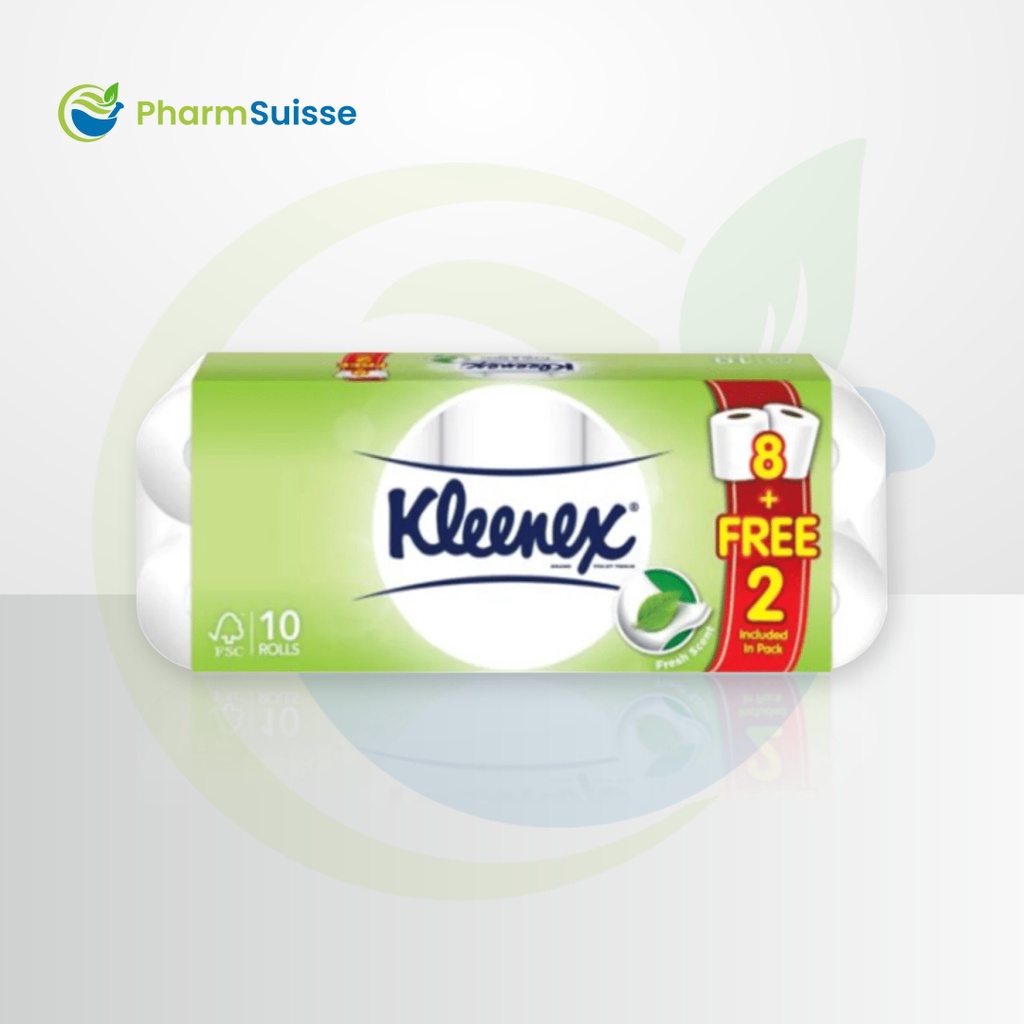 Kleenex Fresh & Clean Toilet Tissue 8 + Free 2 Rolls Shopee Malaysia