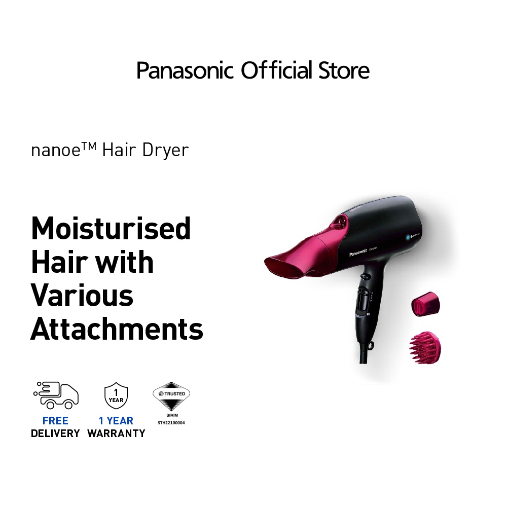 Panasonic 2000W EHNA65 nanoe Hair Dryer with various attachments