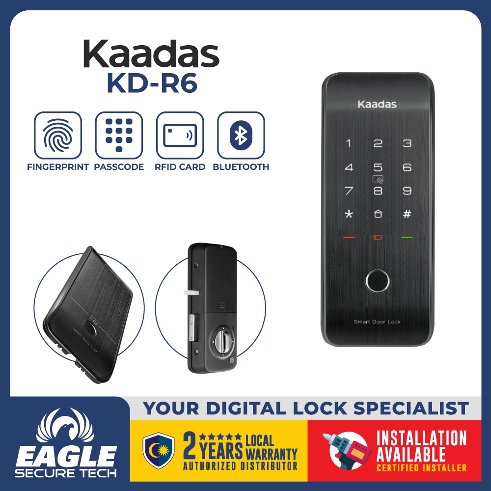 Kaadas KDR6 Keyless UltraThin Smart Digital Lock Shopee Malaysia