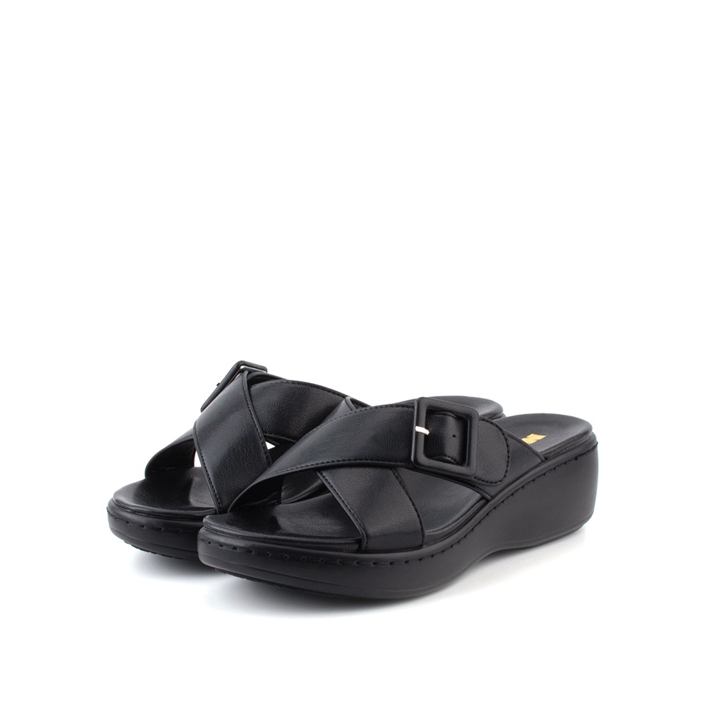 NYC Ladies Casual Comfort Sandals - N82205-KT01SV-1-BLACK