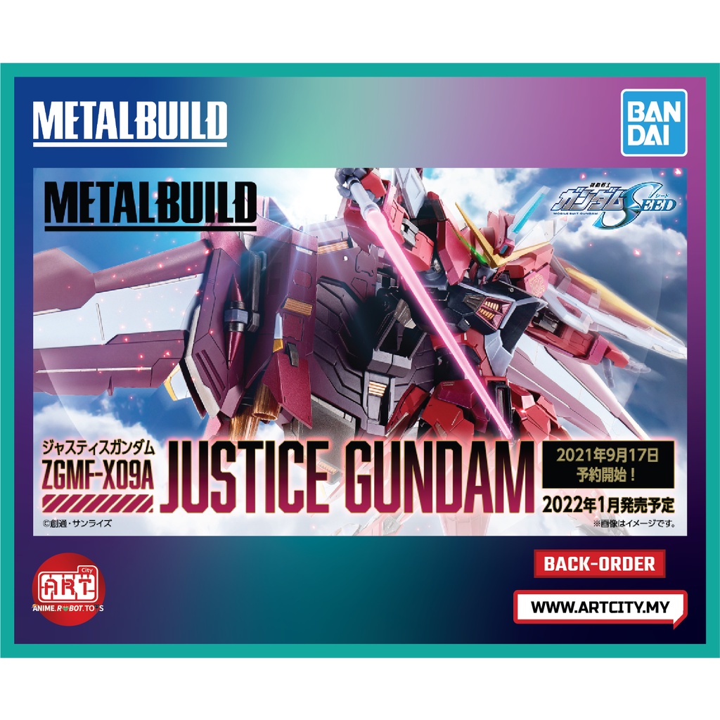 Bandai Metal Build - Justice Gundam - Gundam Seed Destiny - 1/100 Scale