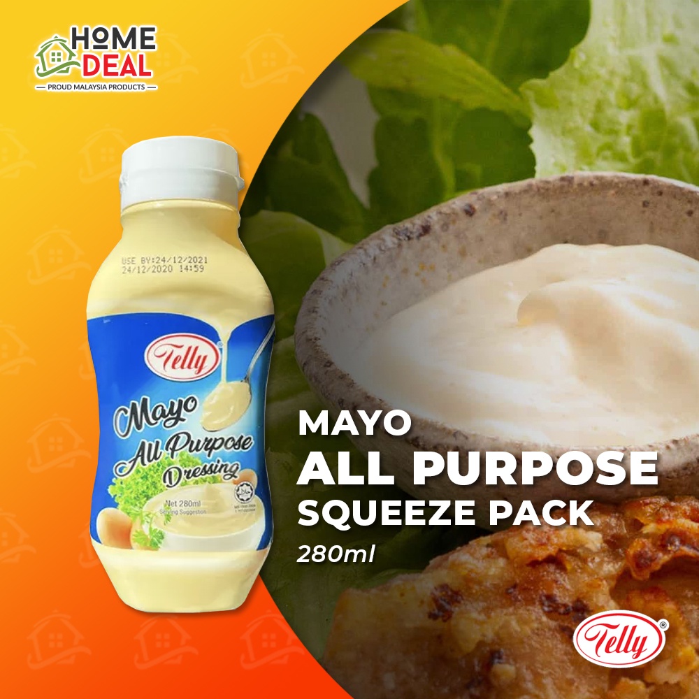 Telly All Purpose Mayo Squeeze Pack 280ml / Salad Dressing / Mayonis
