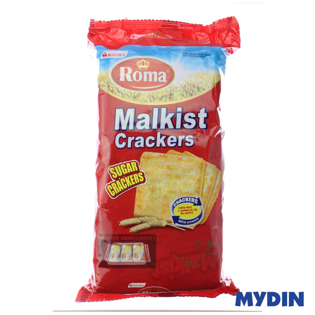 Roma Malkist Sugar Crakers (3's x 135g)