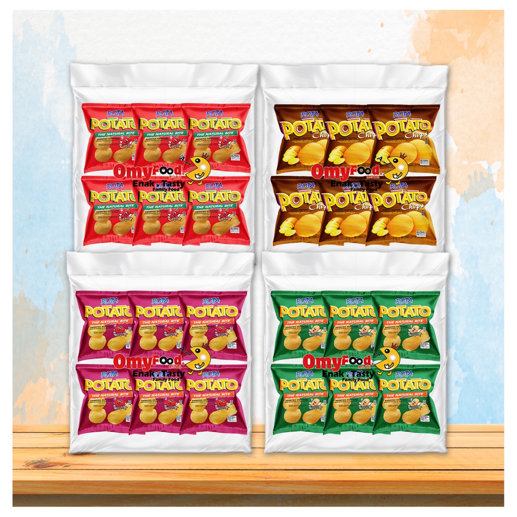 16g x 6pcs Oriental Rota Potato Chip [Hot & Spicy / BBQ / Tomato ...