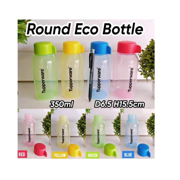 Tupperware Round Eco Bottle (1) 350ml - Mini Drinking Bottle/ Botol Air ...