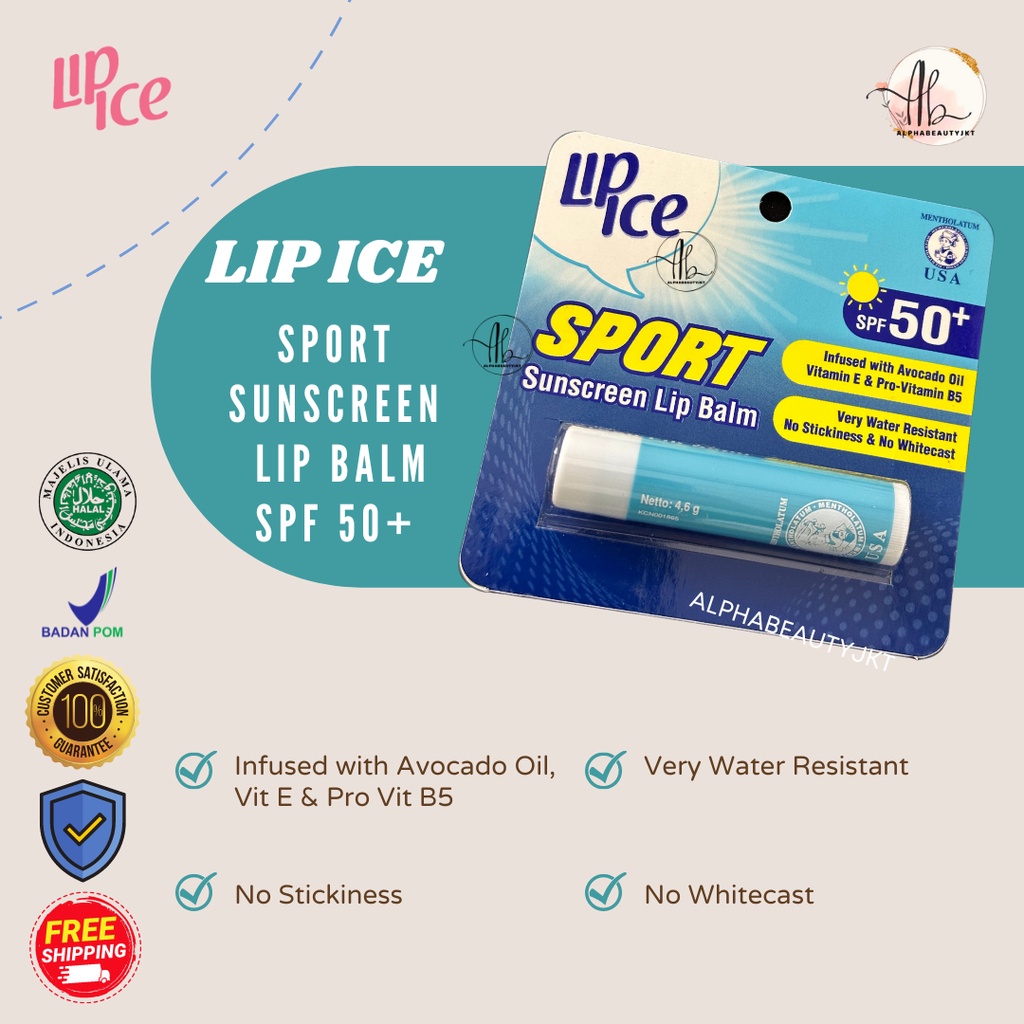 Lip Ice Sport sunscreen Lip balm SPF 50+/Lip balm Sunblock sunscreen Lip Protector