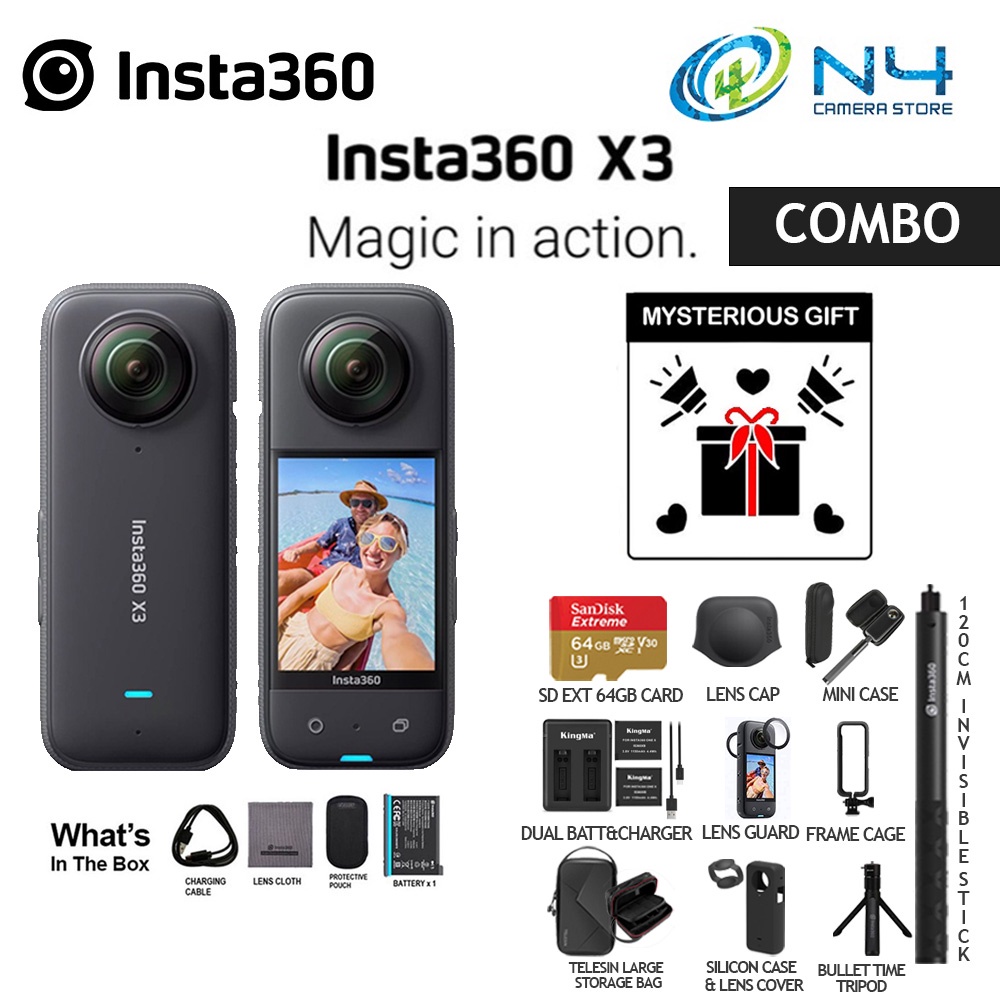 Insta360 X3 / Insta360 One X3 / Insta360 OneX3 5.7K Video 72MP Photo ...