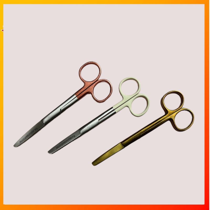 Dressing Scissors For Nurse Paramedic Blunt Sharp Head Printed Scissor Gunting Jururawat