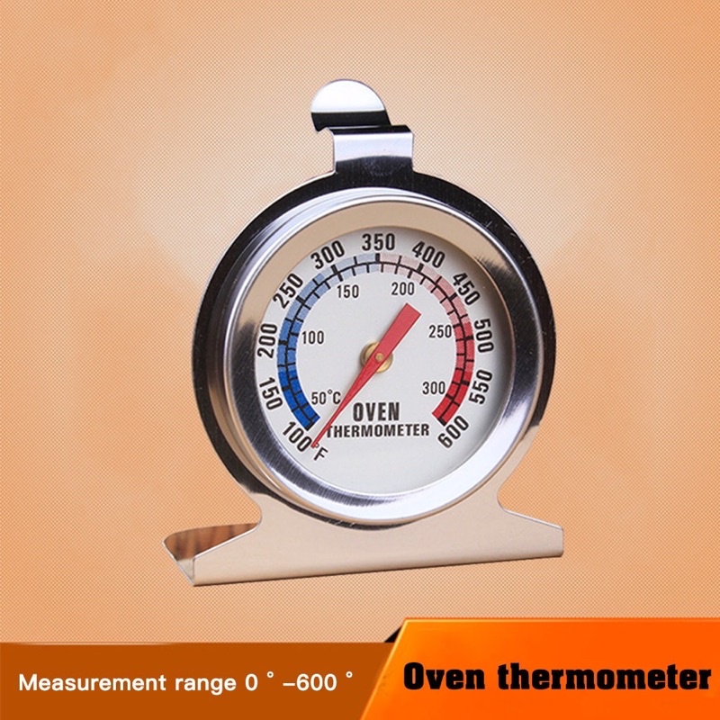 1pc Termometer Ketuhar Oven Thermometer Food Meat Temperature Stand Up Dial Oven Stainless Steel Kitchen Baking Supplies