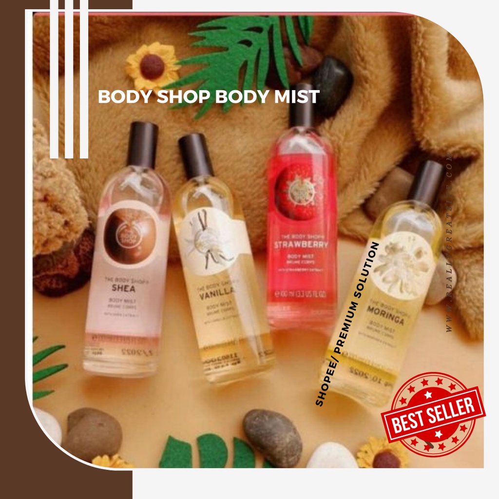 Body Shop Perfume Body Mist 100ml British Rose Vanilla White Musk