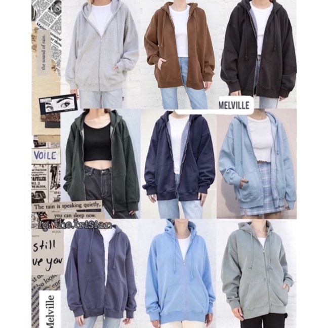 *BEST SELLER* (Auth export/ Read description carefully) Christy Hoodie Brandy Melville Form Oversized (feltJacket with hood)