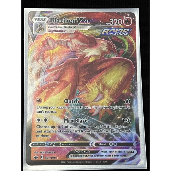 Cardicuno Blaziken V 161/198 Full Art - Carta Pokémon Collezione Chilling Reign, Inglese, Condizione Near Mint
