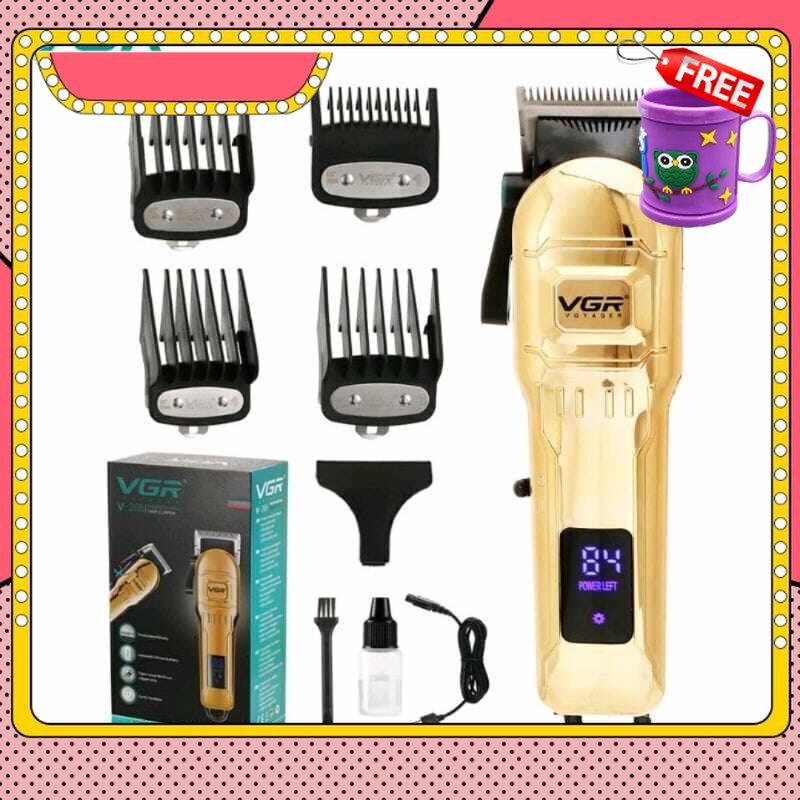 FREE GIFT Original VGR V-268 Professional Rechargeable Hair Trimmer Set Professional Hair Cutting Trimmer Mesin Gunting 