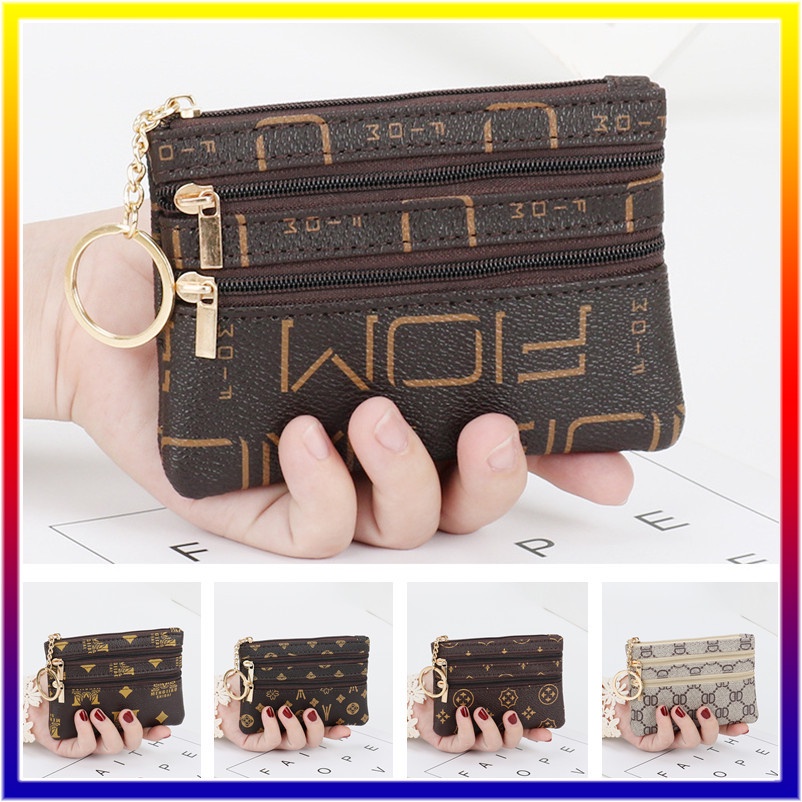 Woman Girl Soft Leather Short Coin Purse Multifunctional Small Wallet