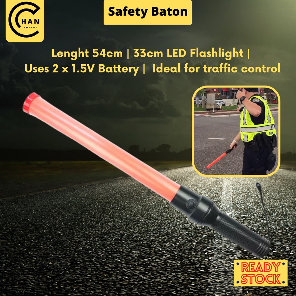 Safety Traffic Baton 54cm / LED Lightstick / Red Light Stick / Multifunctional Revolving Light