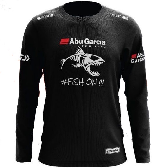 Abu Garcia Fish ON!! Microfiber Fishing Jersey Full Sublimation 3D Summer T-shirt Short Sleeve Tee