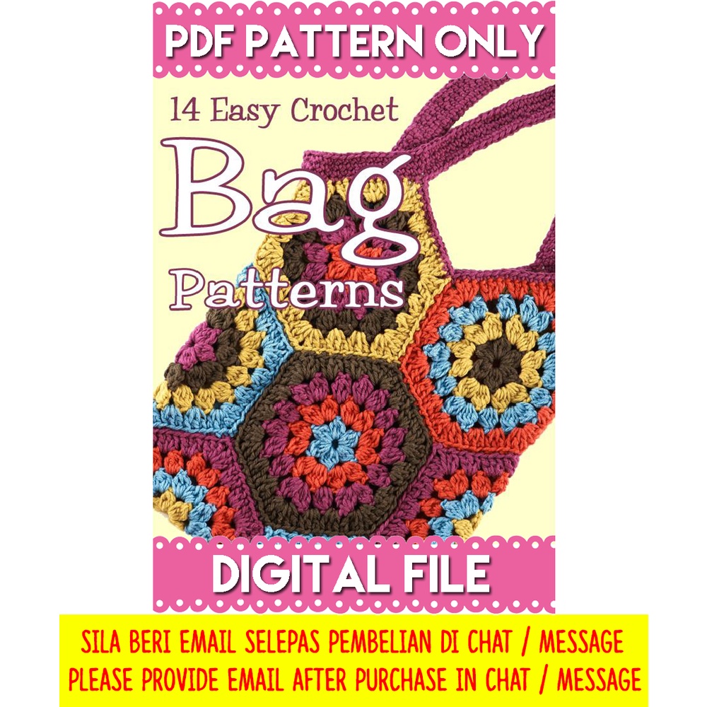 Crochet Pattern - 14 Easy Crochet Bag Patterns PDF