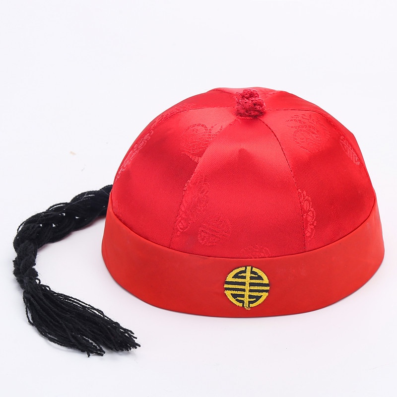 Chinese Emperor Oriental Hat with Ponytail | Shopee Malaysia