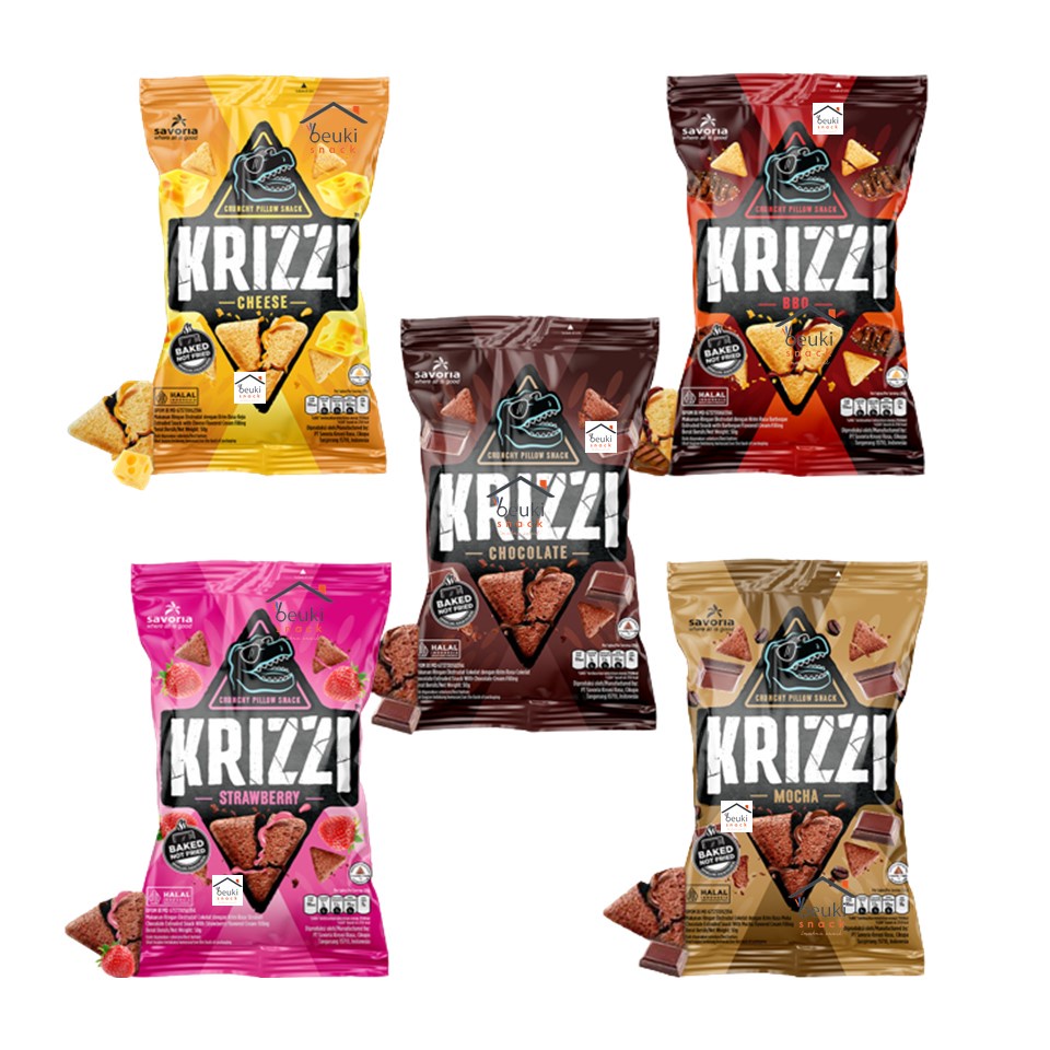 Krizzi Triangle Snack With Cream Various Variants Choose Flavor