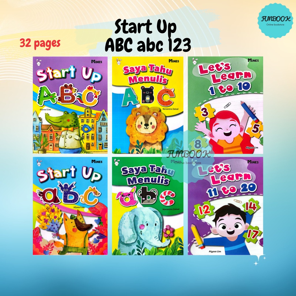 [FUNBOOK] Saya Tahu Menulis ABC / Start up ABC / Let's learn number - Writing book preschool tadika mines