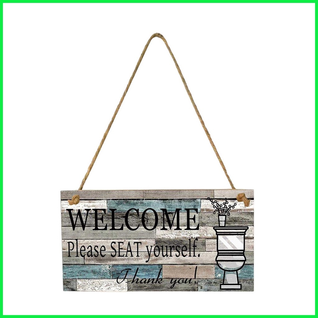 Please Seat Yourself Bathroom Sign Wall Hanging Pediments Bathroom