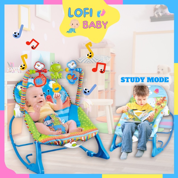 LOFI Foldable Music Baby Rocker Bouncer Chair Buaian Baby Rocking