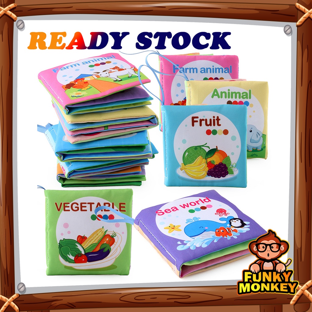 Newborn Buku Bayi / Kids Soft Cloth Baby Book Educational Children