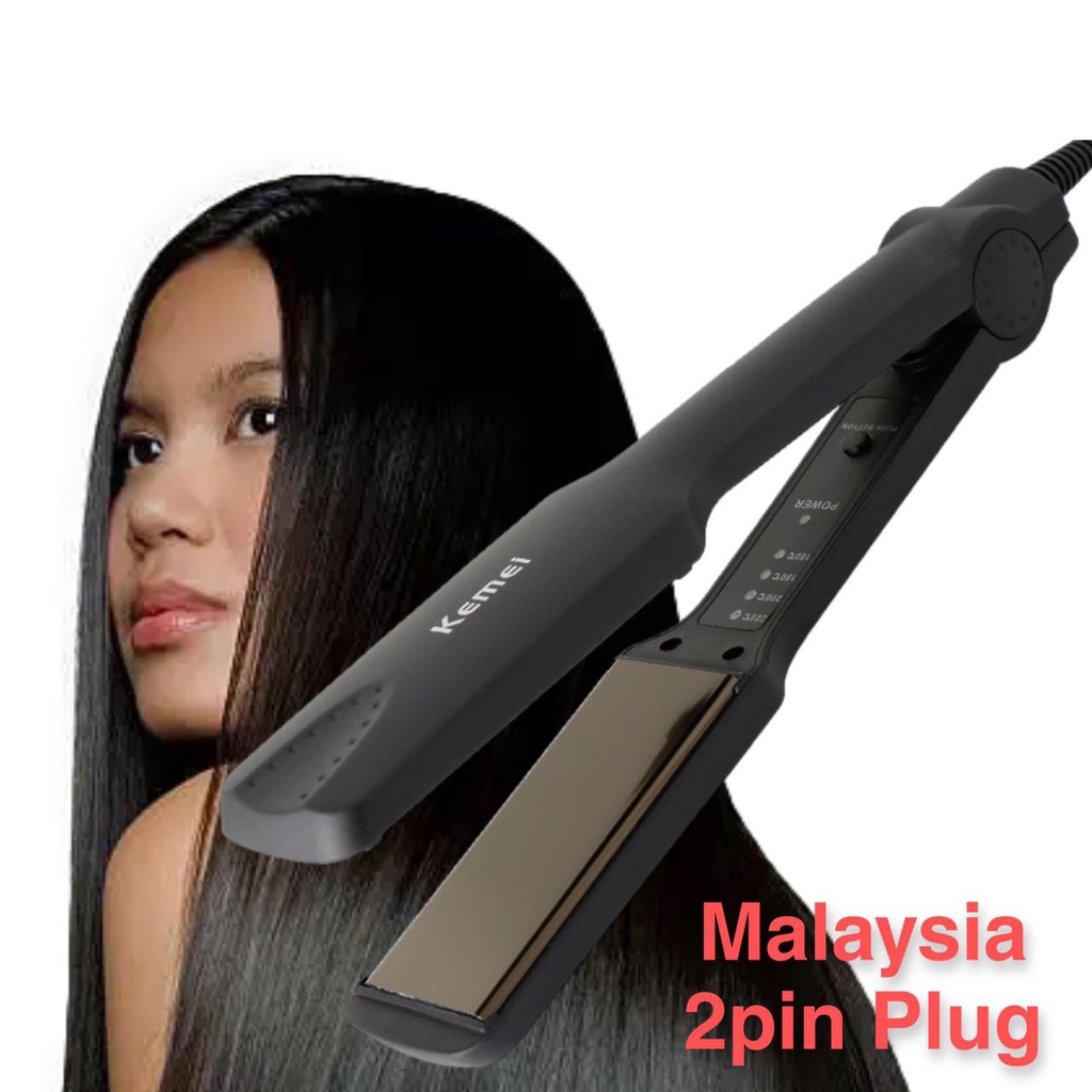 RSS_ Kemei Km-329 Iron Ceramic Hair Straightener Styling Tools Machine  Original Professional For Anion Care | Shopee Malaysia